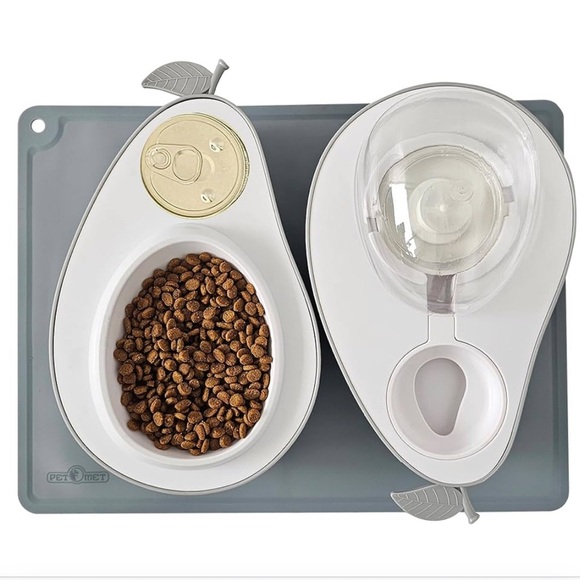 NIB Petomet 3 in 1 Small Avocado Shape Portable Pet Feeder Cats Dogs - Picture 3 of 7